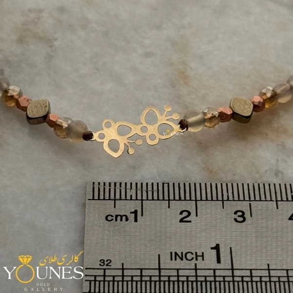 دستبند دو پروانه ای طلا لیزری